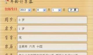 年龄计算器对象生日 年龄计算器对象生日